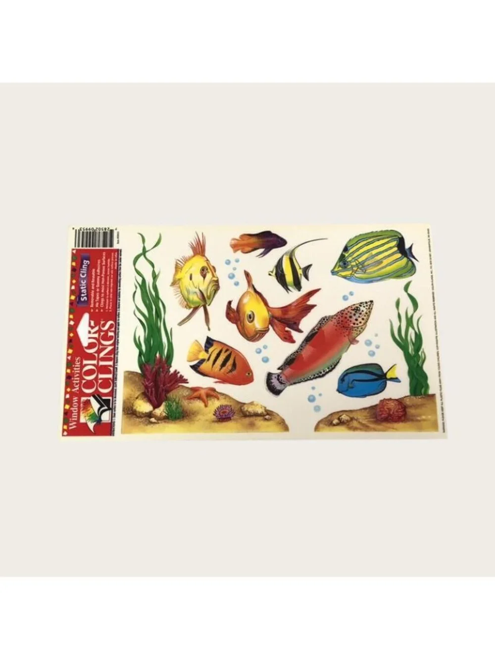 Lot of 14 NEW Static Window Clings Farm Fish Dolls Colors Shapes Homeschool